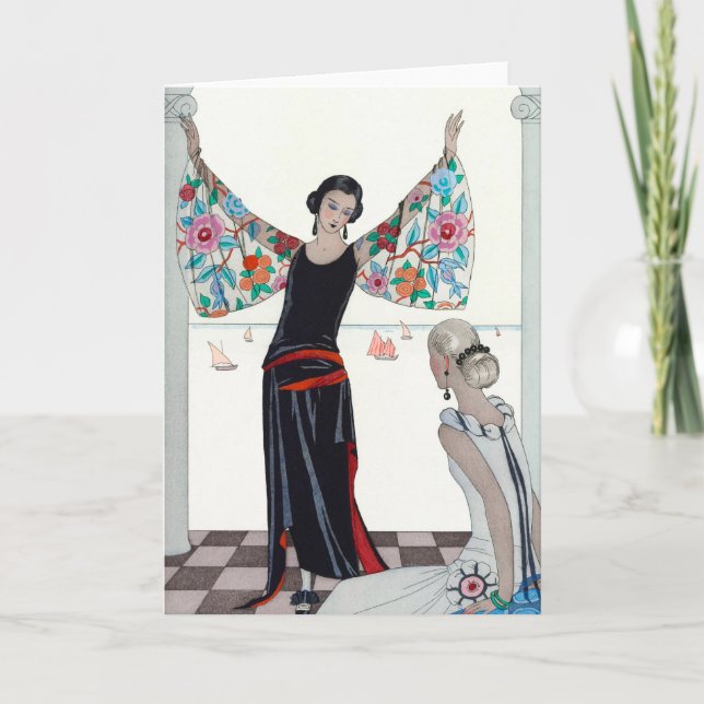 Cartão Here Are My Wings - George Barbier (Frente)