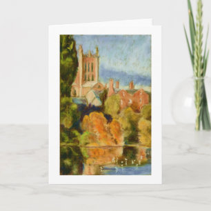 Cartão Hereford Cathedral Blank Greeting Card