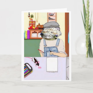 Cartão Herman O Rato Verminoso 🐀 e Fishy pinkyjain