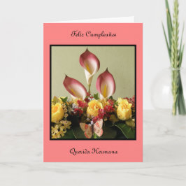 Cartão Hermana do querida de Feliz Cumpleaños