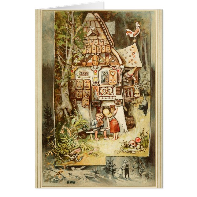 Cartão Hermann Vogel - Hansel e Grethel (Frente)