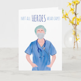 Cartão Heroes stethoscope obrigado de ilustração da enfer