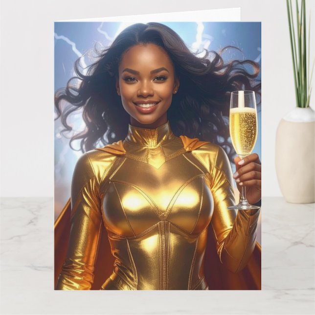 Cartão Herói do Aniversário e Aniversário (Frente)