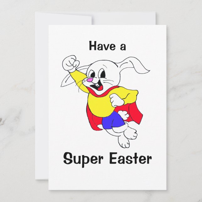 Cartão Herói do Coelho páscoa (Frente)