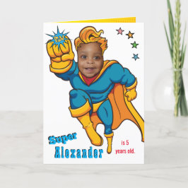 Cartão Herói Especial Foto Voadora Incrível Aniversário