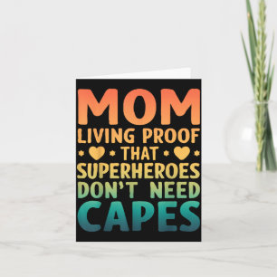 Cartão Herói Mãe Citação Engraçada do Dia das Mães Aniver