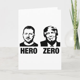 Cartão Herói Zelensky Zero Trump Apoie A Ucrânia Suporte