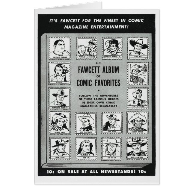 Cartão Heróis cómicos ocidentais do Whiz 1951 (Frente)