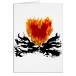 Cartão Herz em Flammen