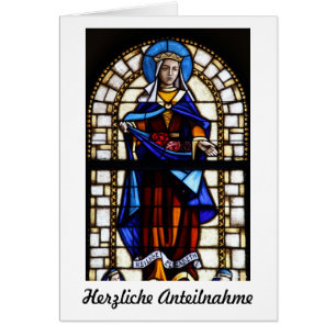 Cartão Herzliche Anteilnahme Karte