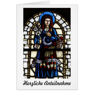 Cartão Herzliche Anteilnahme Karte