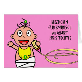 Cartão Herzlichen Glückwunsch zur Geburt Eurer Tochter