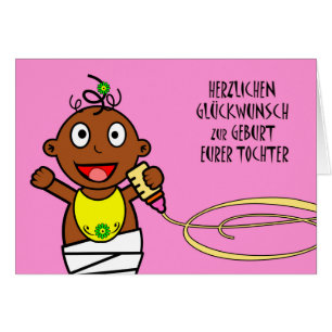 Cartão Herzlichen Glückwunsch zur Geburt Eurer Tochter