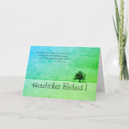 Cartão Herzliches Beileid - mit Spruch aus der Bibel