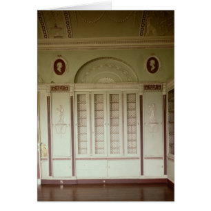 Cartão Heveningham Salão, Suffolk: biblioteca, 1778-80