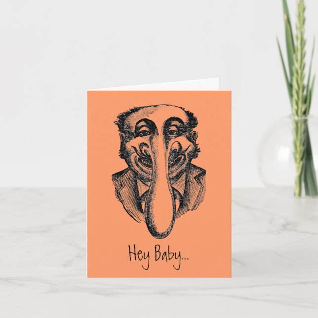 Cartão Hey bebê… Disco (Frente)