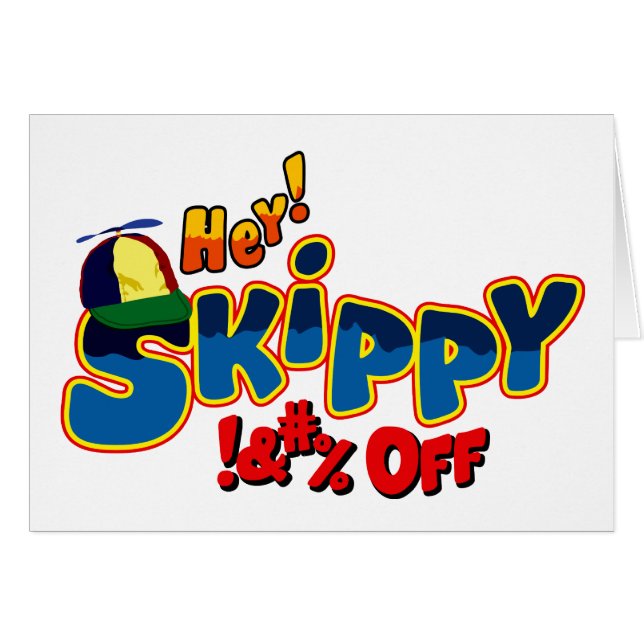 Cartão Hey Skippy! (Frente Horizontal)