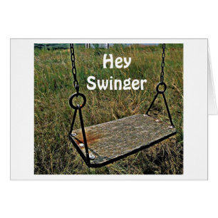 CARTÃO HEY SWINGER TURNED "40" CONTINUA SWINGING