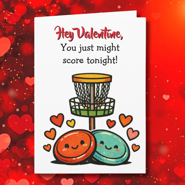 Cartão Hey Valentine, You just might Score | Flirty (Criador carregado)