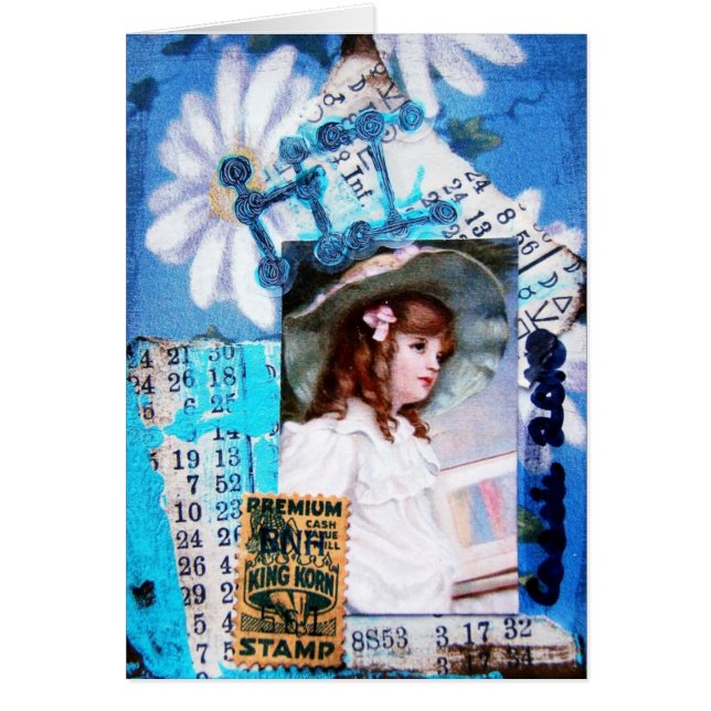 Cartão Hi Collage Vintage Child (Frente)