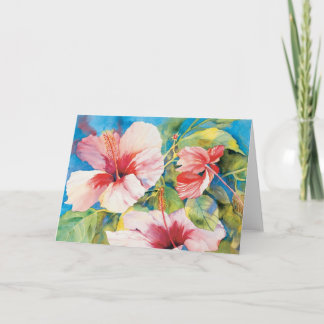 Cartão Hibiscus Triad
