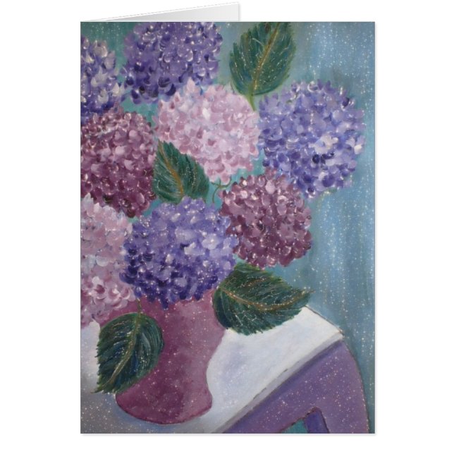 Cartão Hídrangea mágica (Frente)