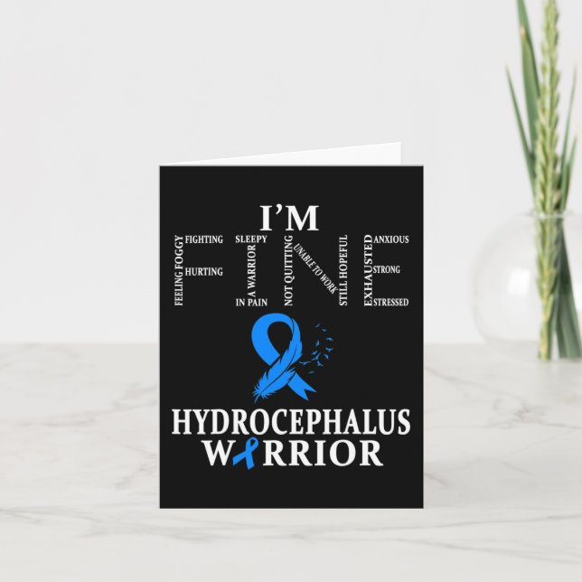 Cartão Hidrocephalus Warrior Eu sou Fine Feather (Frente)
