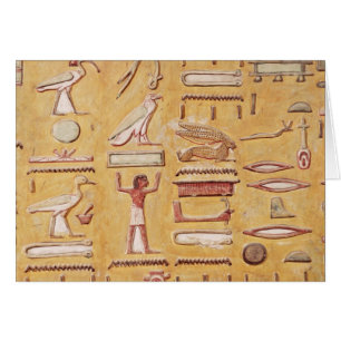 Cartão Hieroglyphics, do túmulo de Seti I