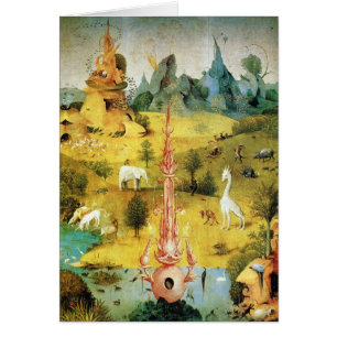 Cartão Hieronymus Bosch que pinta a arte