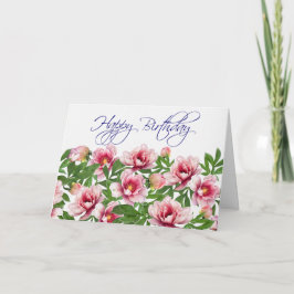 Cartão High-Poly Peony Birthday Card