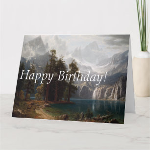 Cartão High Sierras Lake Deer Big Birthday Card