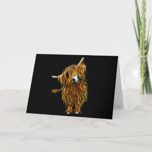 Cartão HiGHLaND CoW GReeTiNGS CaRD ' CoooWeee '
