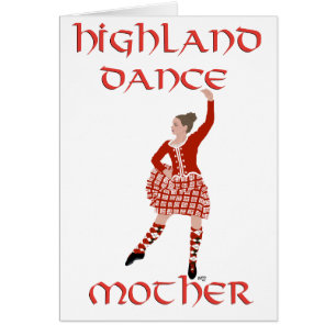 Cartão Highland Dancer Madre - Vermelho