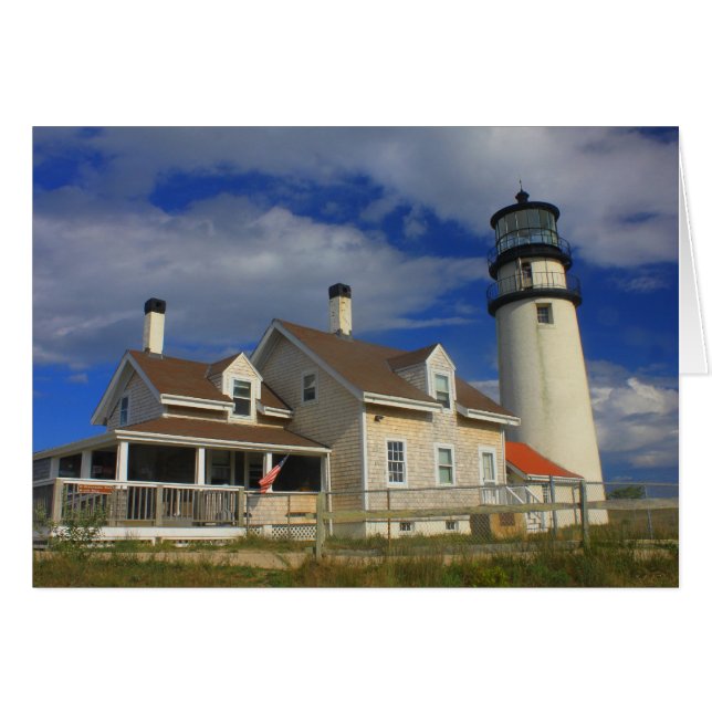 Cartão Highland Lighthouse Truro Cape Cod (Frente Horizontal)