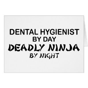 Cartão Higienista dental Ninja mortal