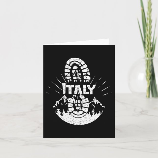 Cartão Hiker De Férias Em Itália (Frente)