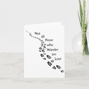 Cartão Hiker Nem Todos Aqueles Que Vagueiam Estão Perdido