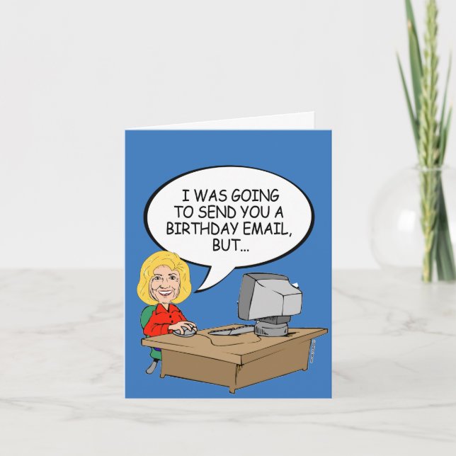 Cartão Hillary Birthday Emails - Bernie Sanders Aniversár (Frente)