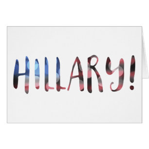 Cartão Hillary Clinton bokeh