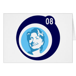 Cartão hillary clinton : bolhas azuis :
