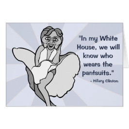 Cartão Hillary Clinton como Marilyn Monroe