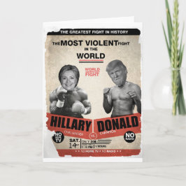 Cartão Hillary Clinton e Donald Trump 2016