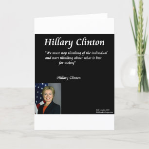 Cartão Hillary Clinton "Individuals" Quote