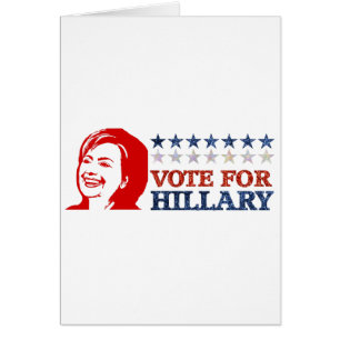 Cartão hillary de votação relâmpago