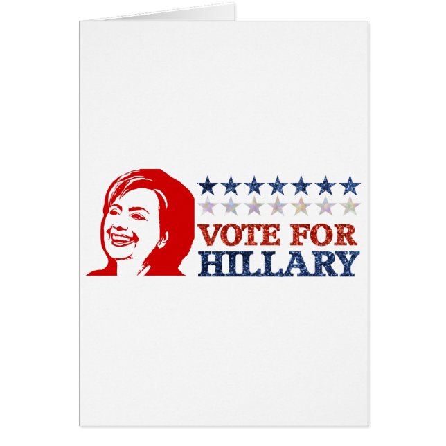 Cartão hillary de votação relâmpago (Frente)