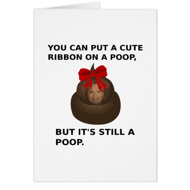 Cartão Hillary Poop (Frente)