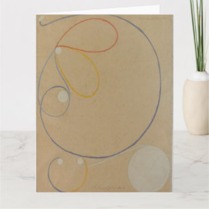 Cartão Hilma Af Klint, Estrela de Sete Pontos No7, Abstra