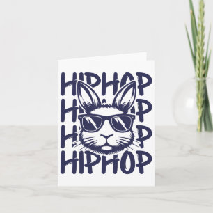 Cartão Hip Hop Bunny Sungles Páscoa Para Rapazes Homens