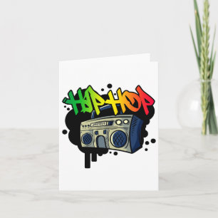 Cartão Hip Hop Dance Street Art Grafite Spray Paint Danc