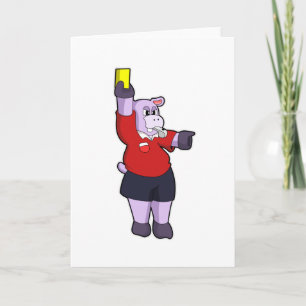 Cartão Hipopótamo no Futebol como Árbitro